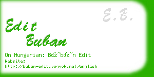 edit buban business card